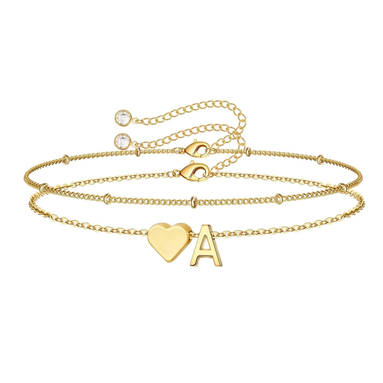 M MOOHAM Stocking Stuffers for Kids Teens Girls Women, Letter A-Z Bracelet