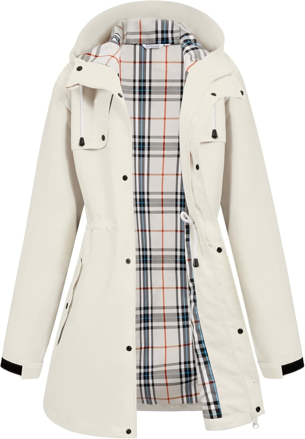 PITINAN Women Long Rain Jackets