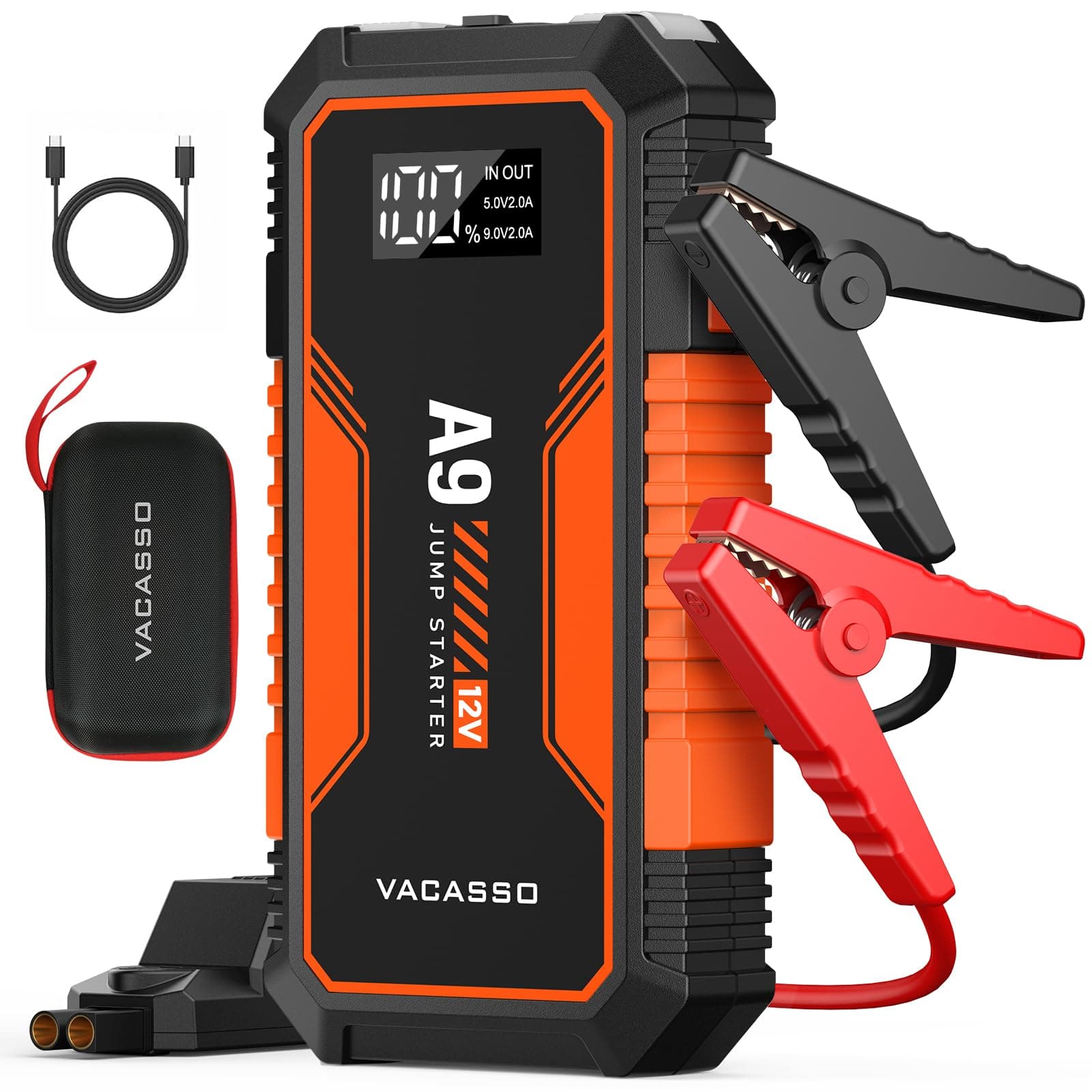 Jump Starter A9 12V 4000A UltraSafe Portable Jumper Starter Orange