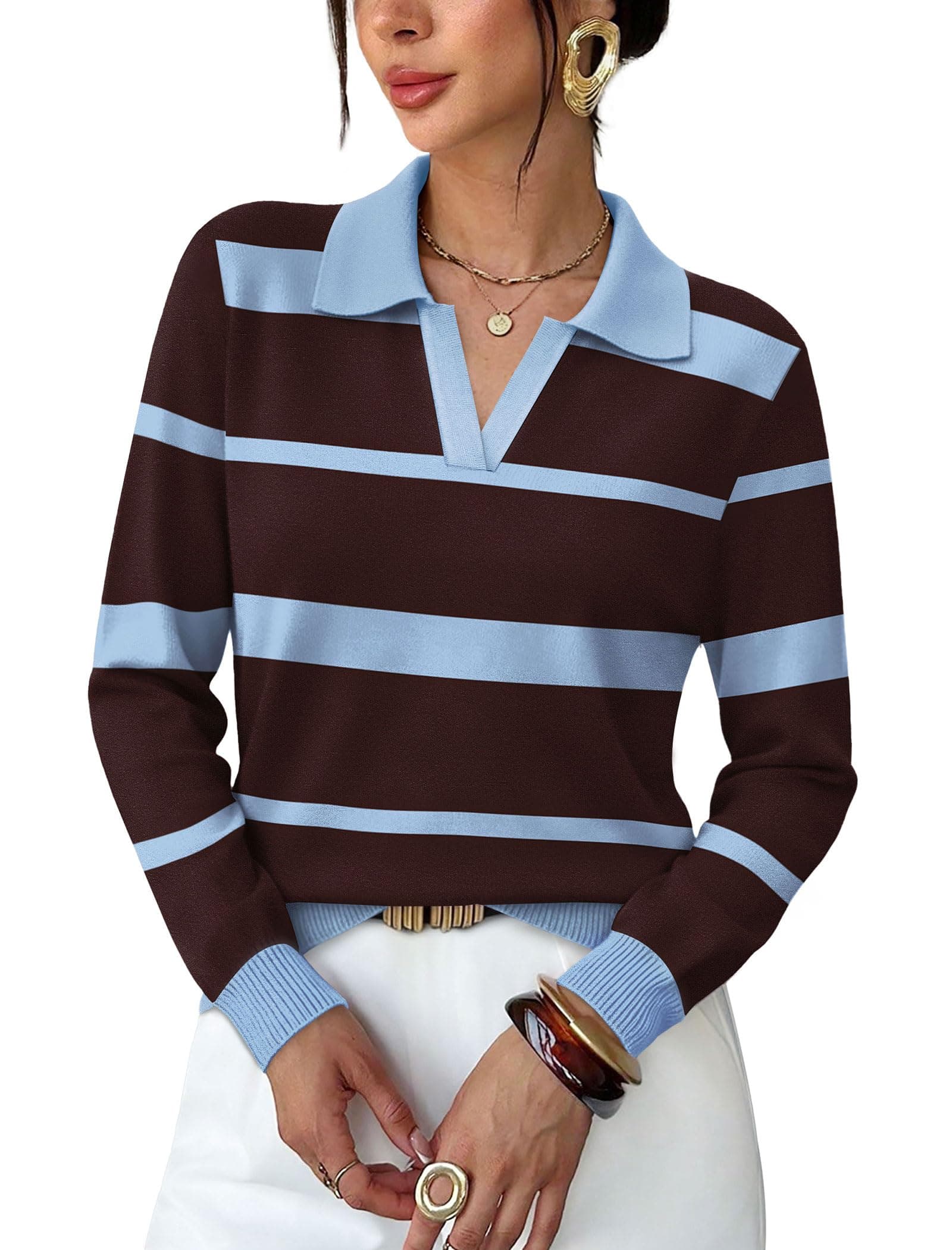 Sweaters for Women Business Casual Fall Outfits 2026 Long Sleeve Basic Tops