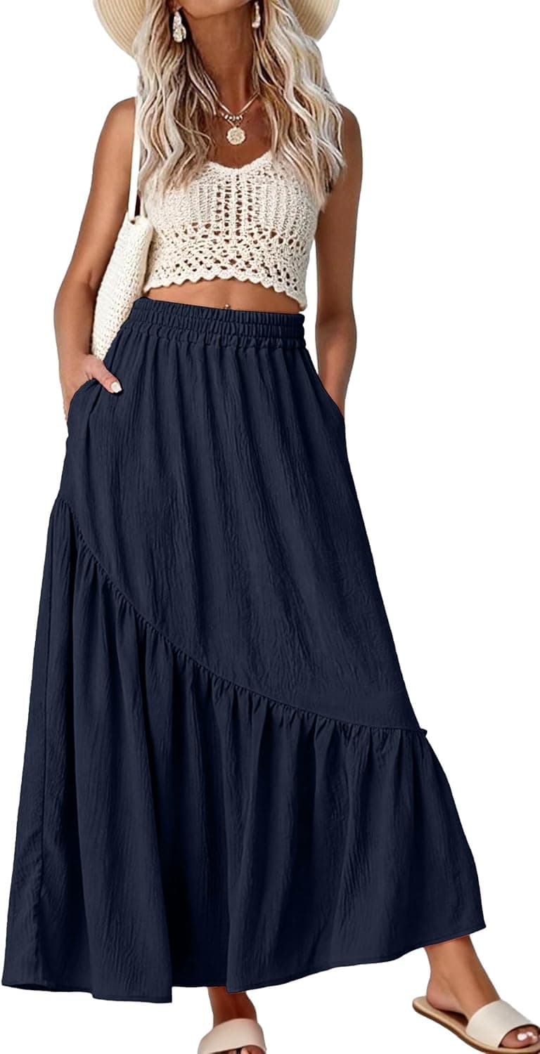 GRECERELLE Boho Casual Long Skirts