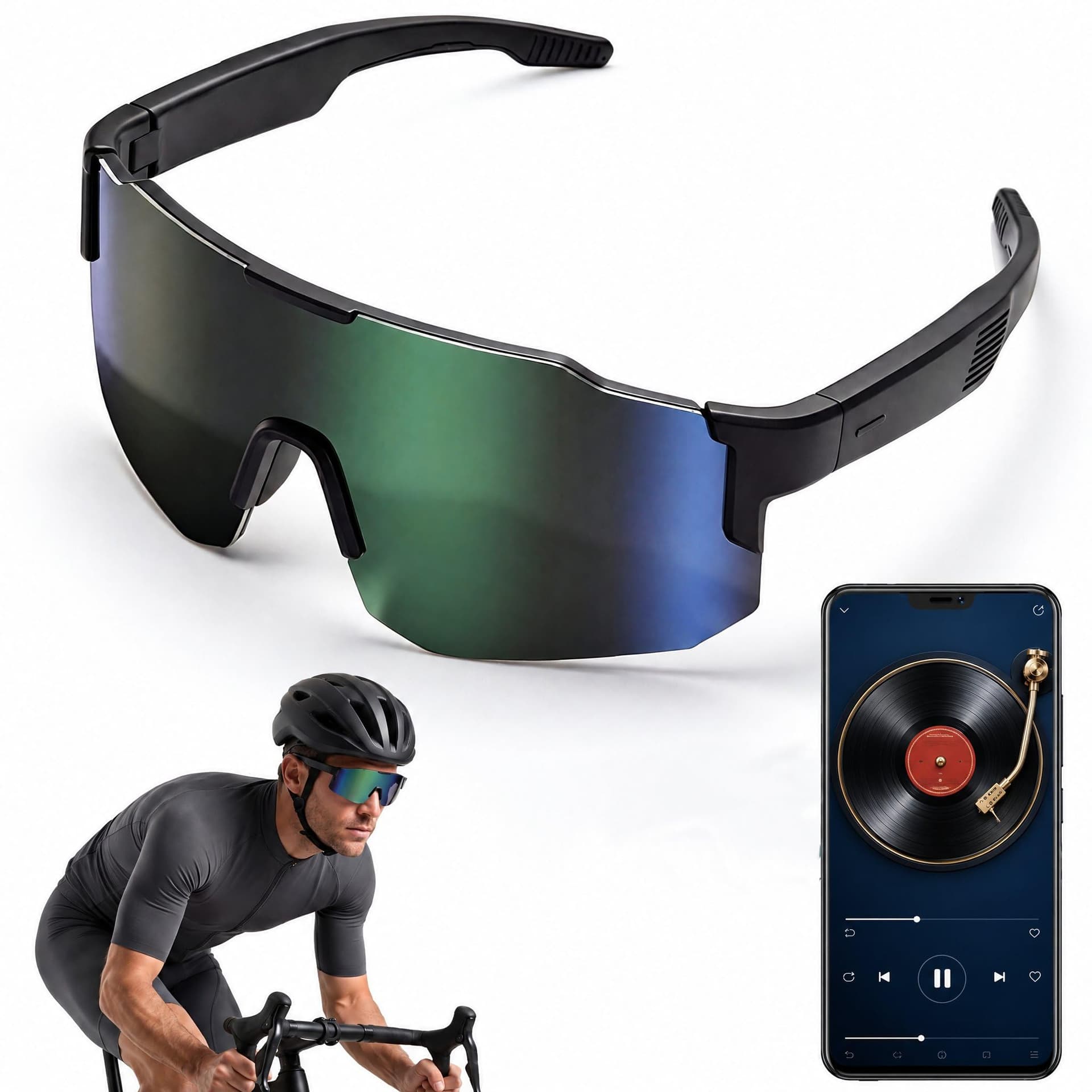 Smart Sport Glasses with Open-Ear Audio for Cycling, Running & Hiking