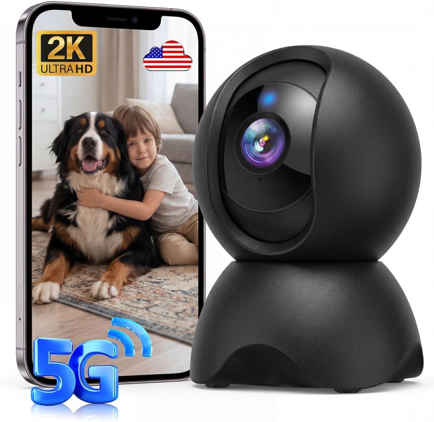 YYSY 2K 5G Indoor Security Camera