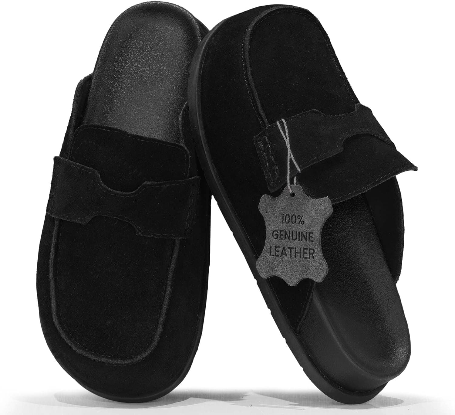 BLUEAGLE 100% Genuine Leather Suede Clogs