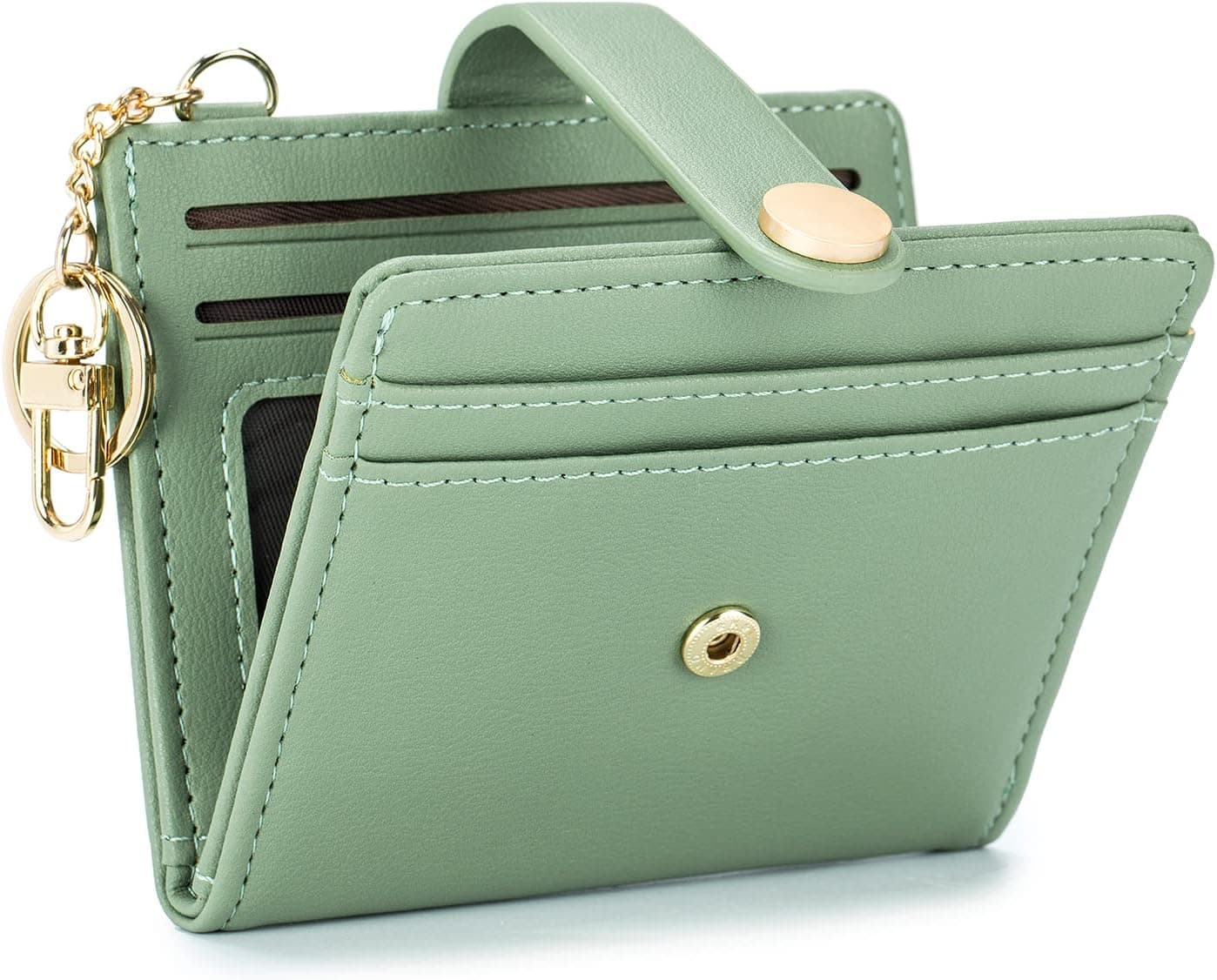 POIUGOYA Small Rfid Wallet for Women with Keychain