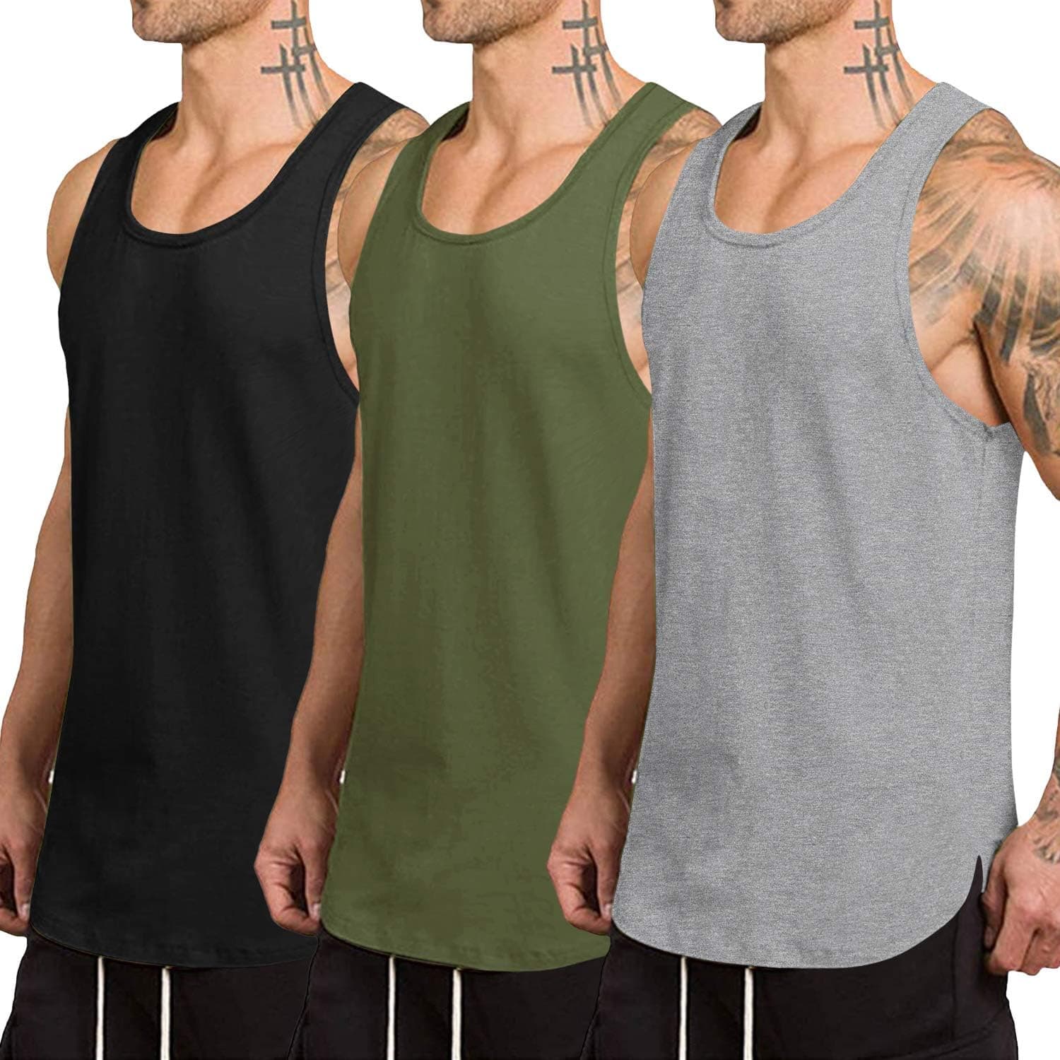 COOFANDY Men's 3 Pack Tank Top