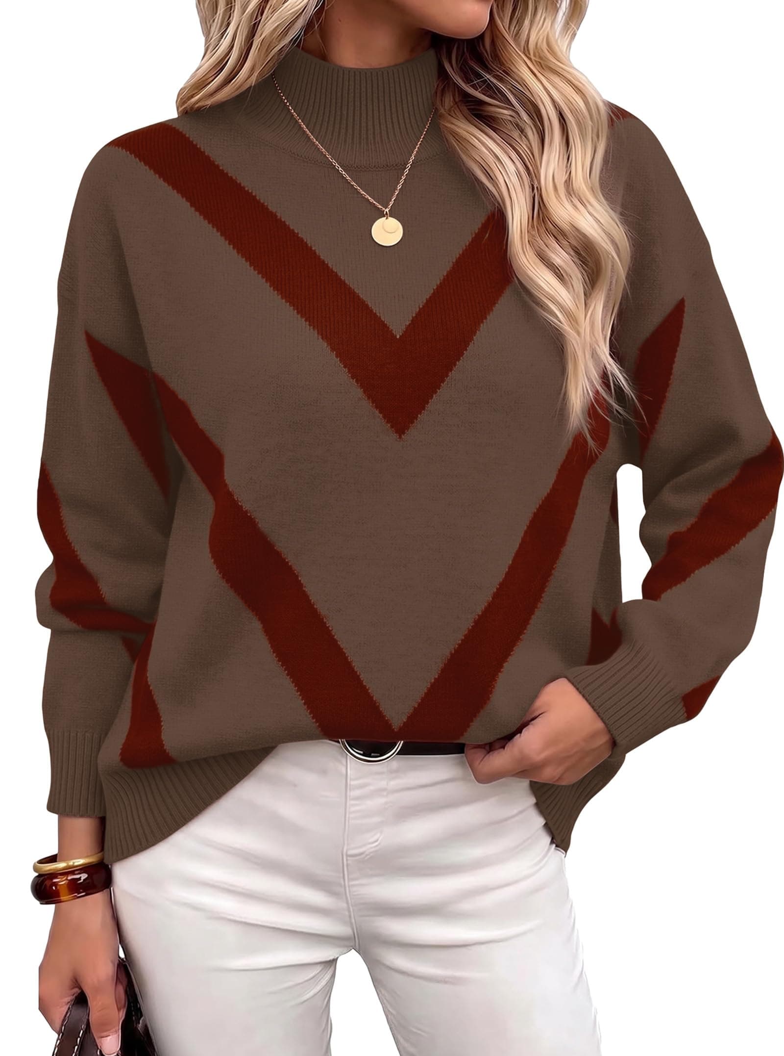 Sipaya Women's Turtleneck Sweater 2026 Fall Winter Knitted Pullover