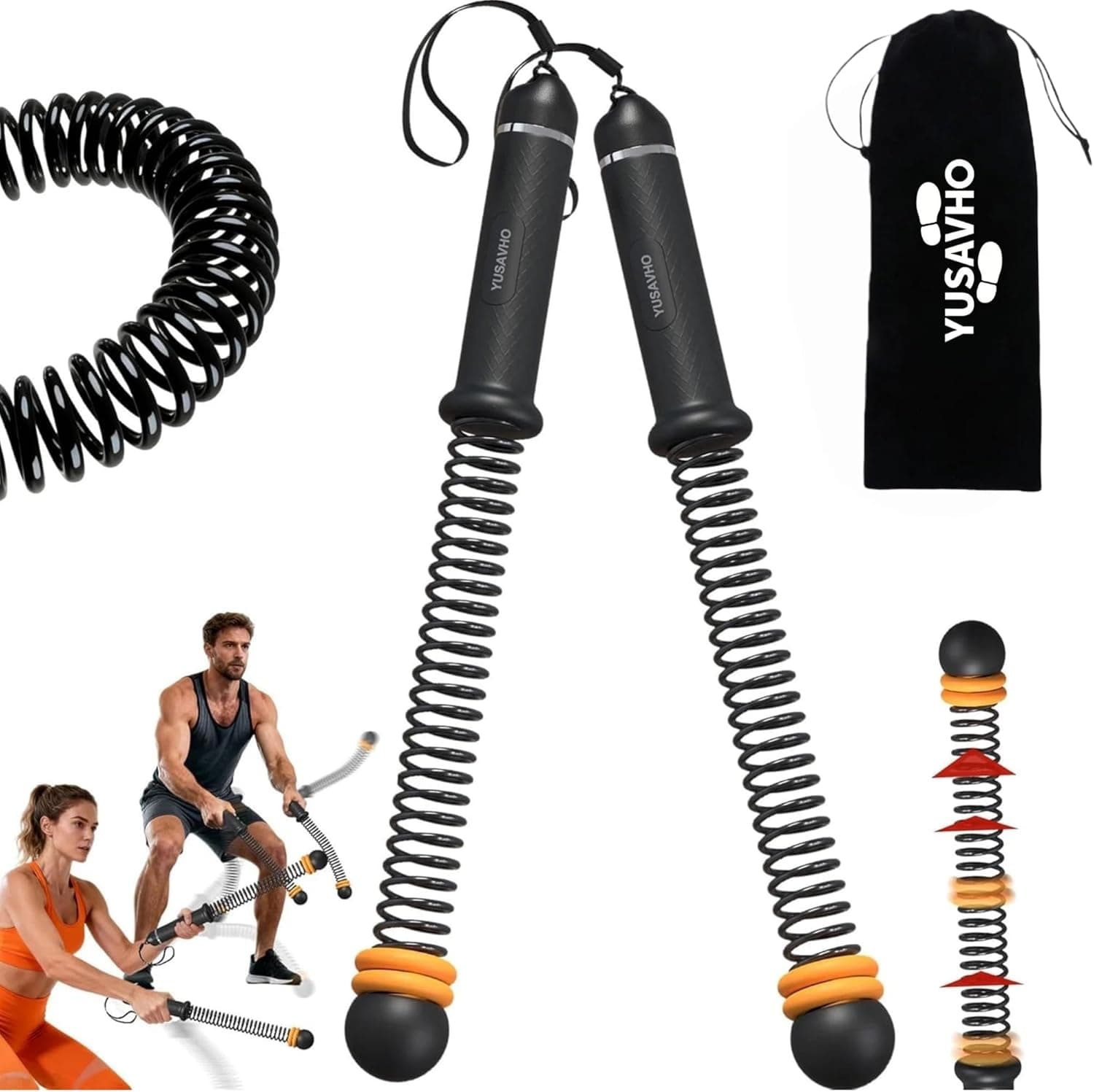 YUSAVHO Adjustable Ropeless Battle Ropes
