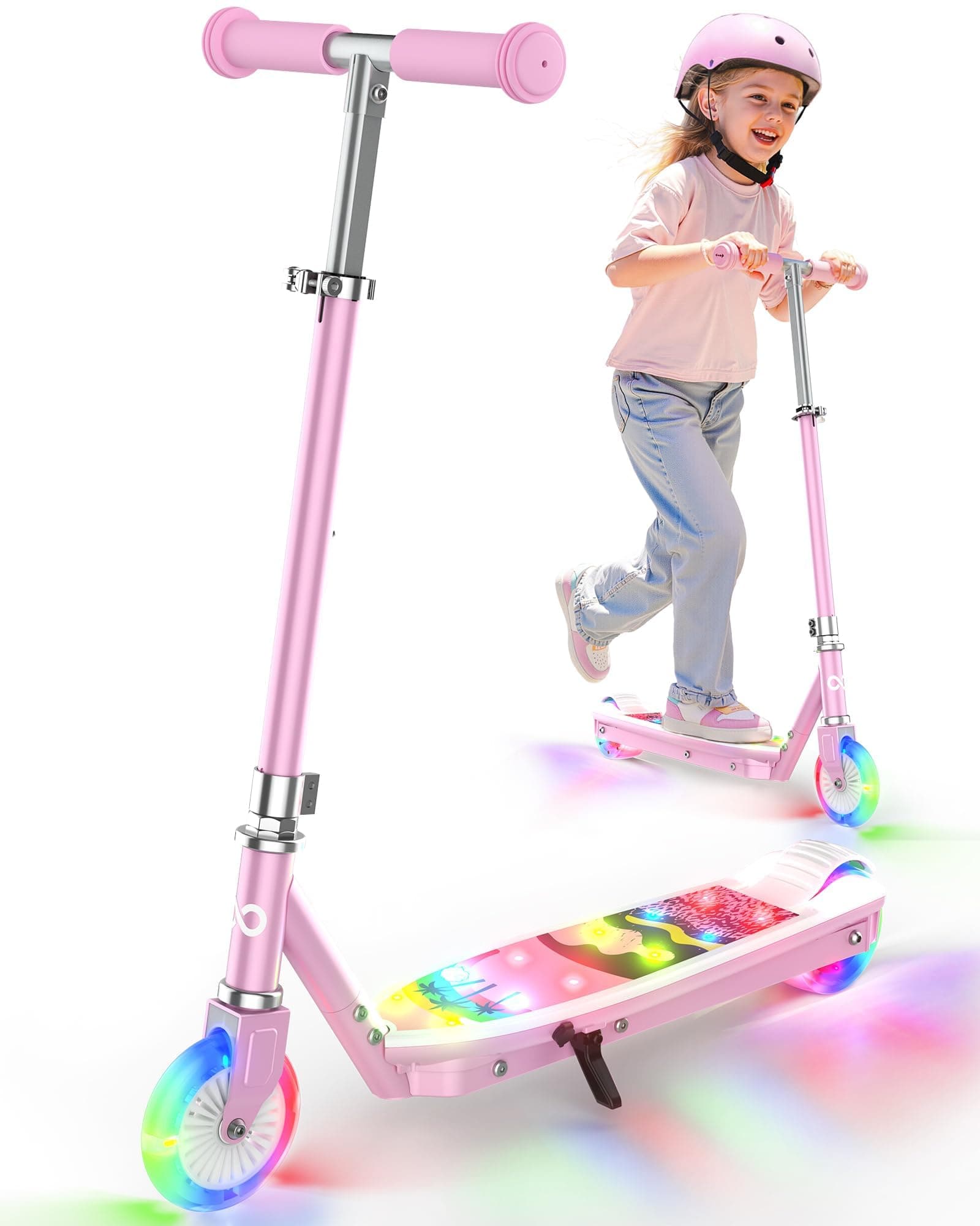 Gyroor KS2 Electric Scooter for Kids, 5 MPH, LED Light-Up Wheels, Ages 3-8