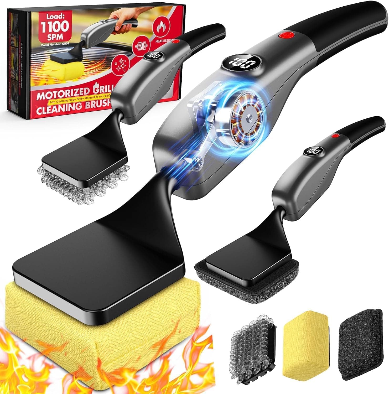 KSNLM Bristle-Free Electric Grill Brush