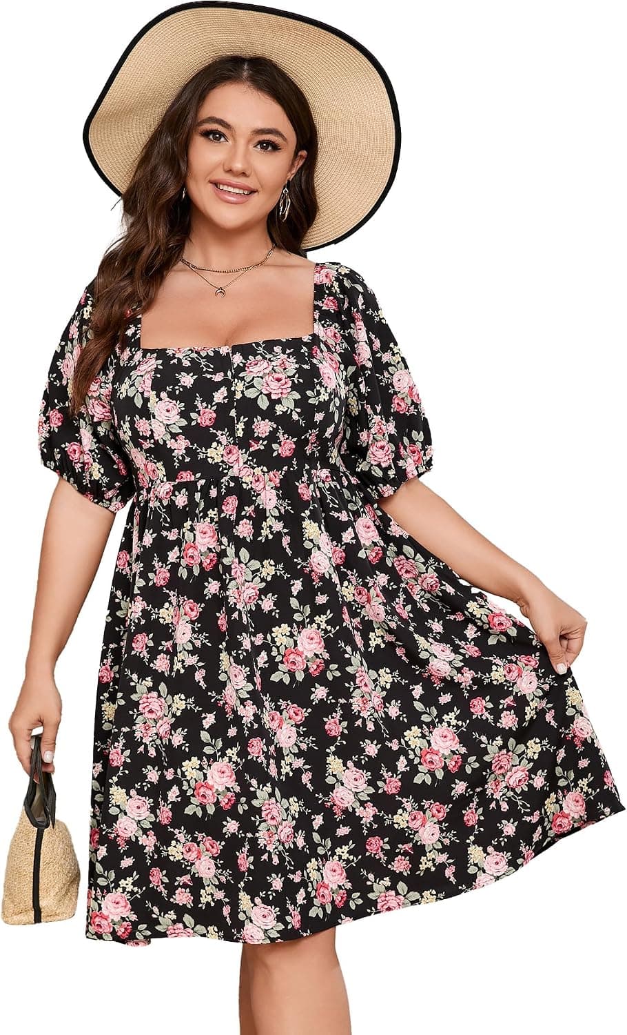 WEALYWA Womens Plus Size Casual Dress