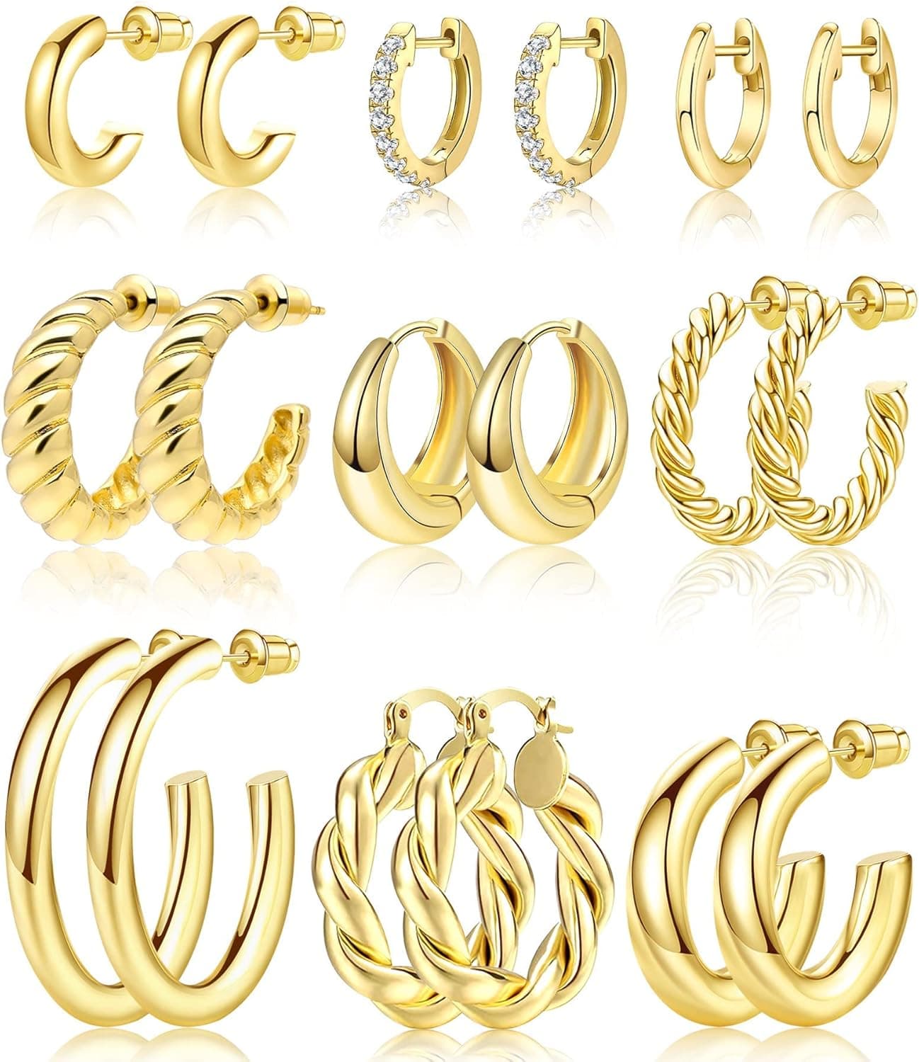 ADOYI Dainty Gold Hoop Earrings