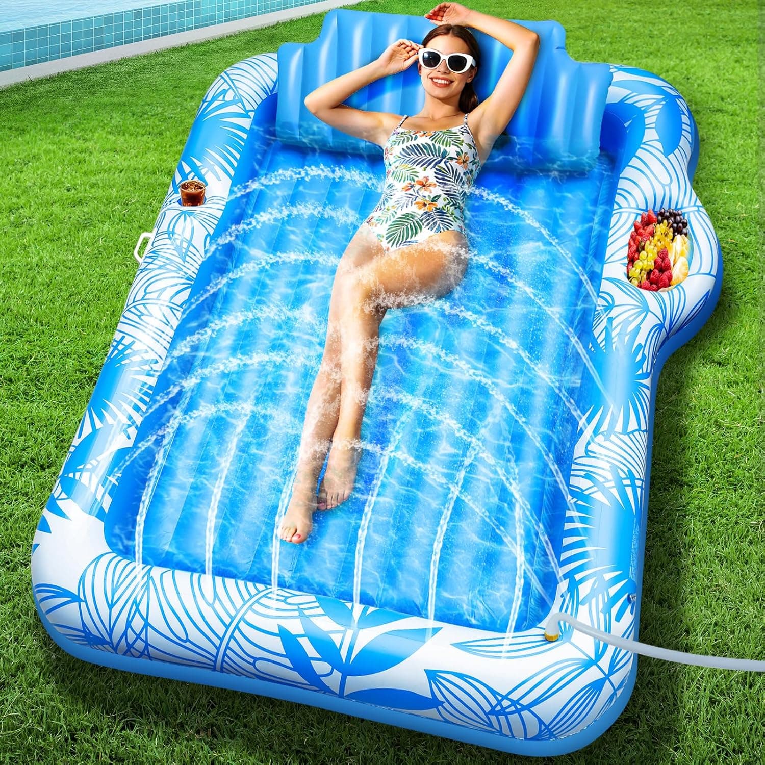 TURNMEON Inflatable Tanning Pool Lounger Float